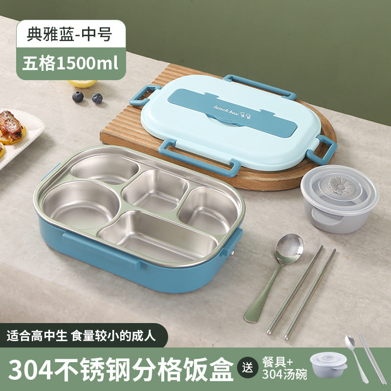 Five-Segment Stainless Steel Lunchbox