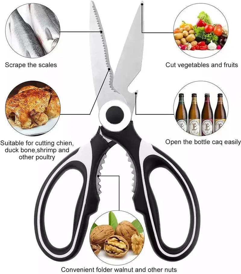 Professional Stainless Steel Chef's Scissors