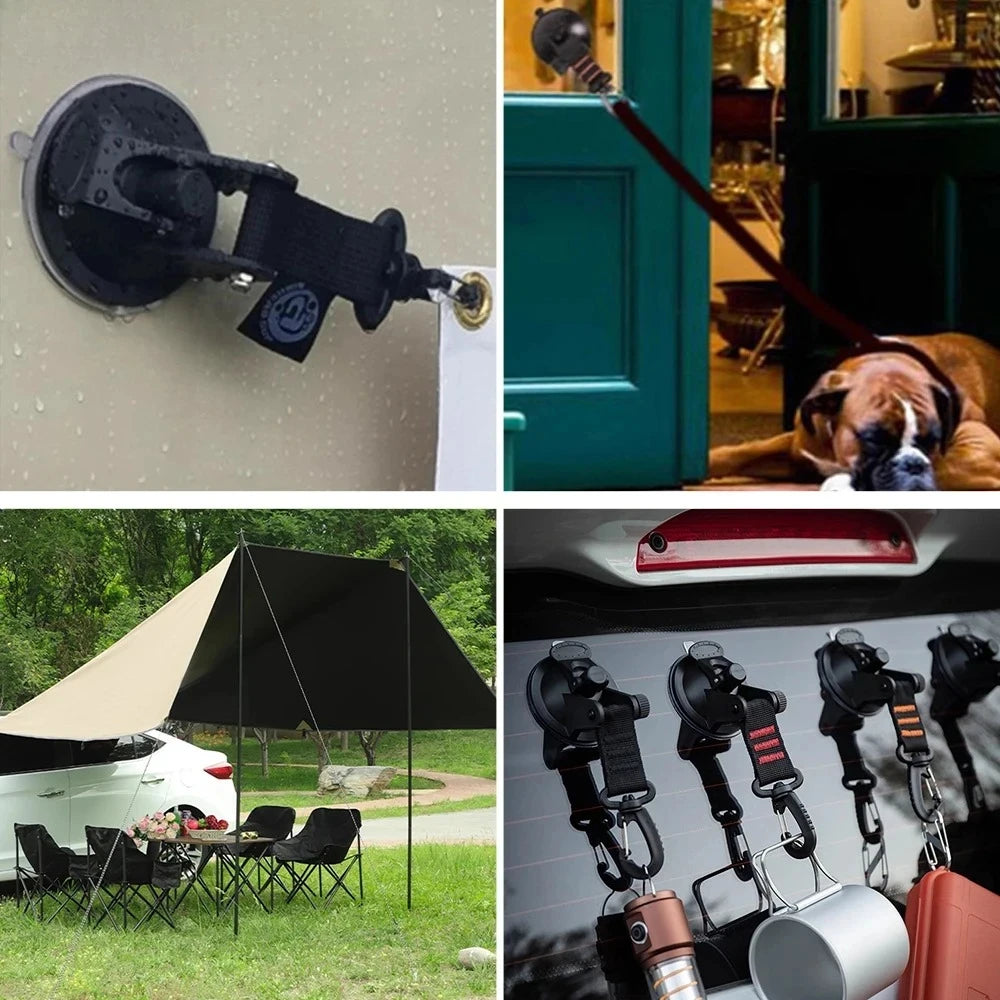 2/4pcs Car Tent Suction Cup Buckle Side Awning Anchors Outdoor Camping RV Van Accessory Secure Hook for Car RV Camping Accessory