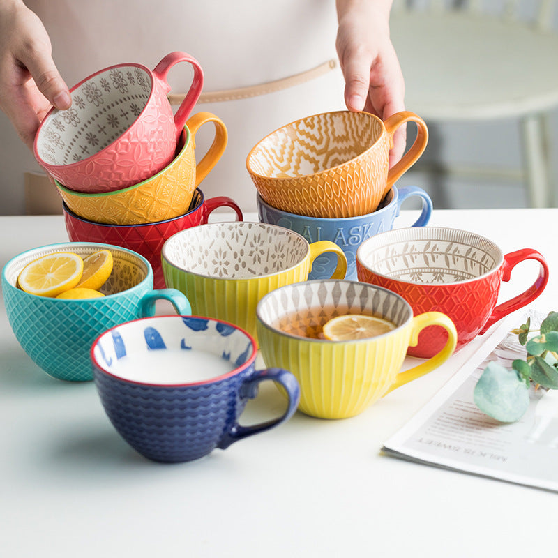Elegant Large Ceramic Beverage Mug