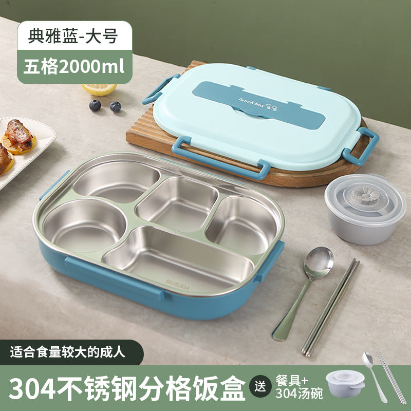 Five-Segment Stainless Steel Lunchbox