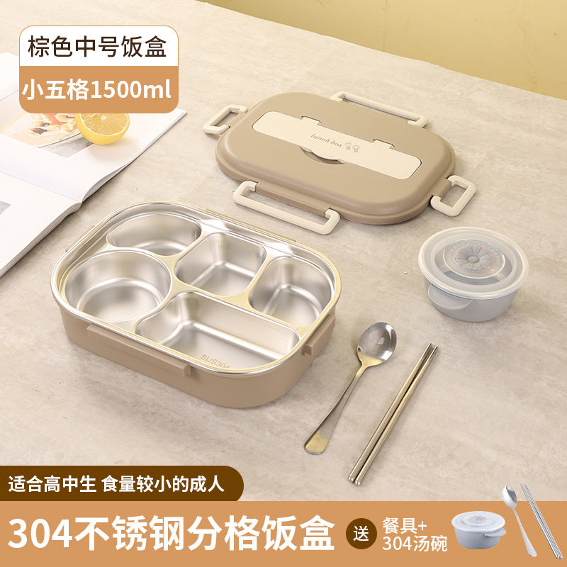 Five-Segment Stainless Steel Lunchbox