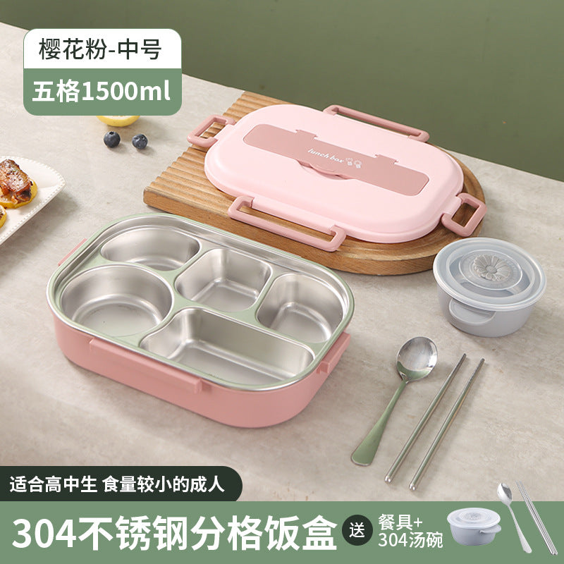 Five-Segment Stainless Steel Lunchbox