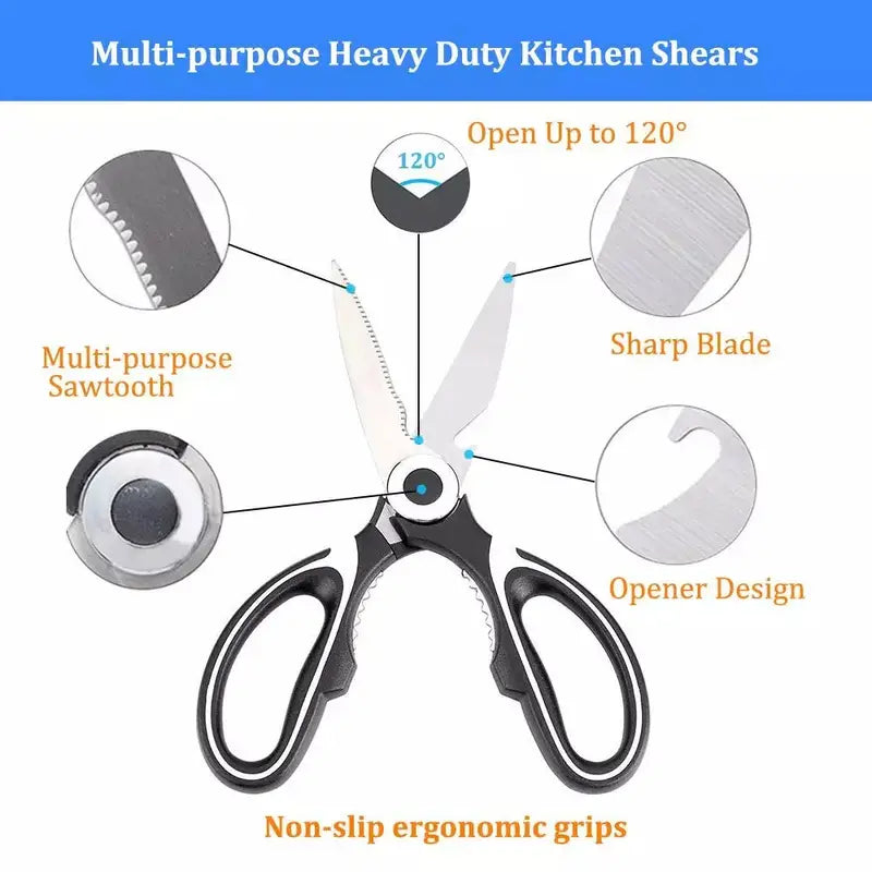 Professional Stainless Steel Chef's Scissors
