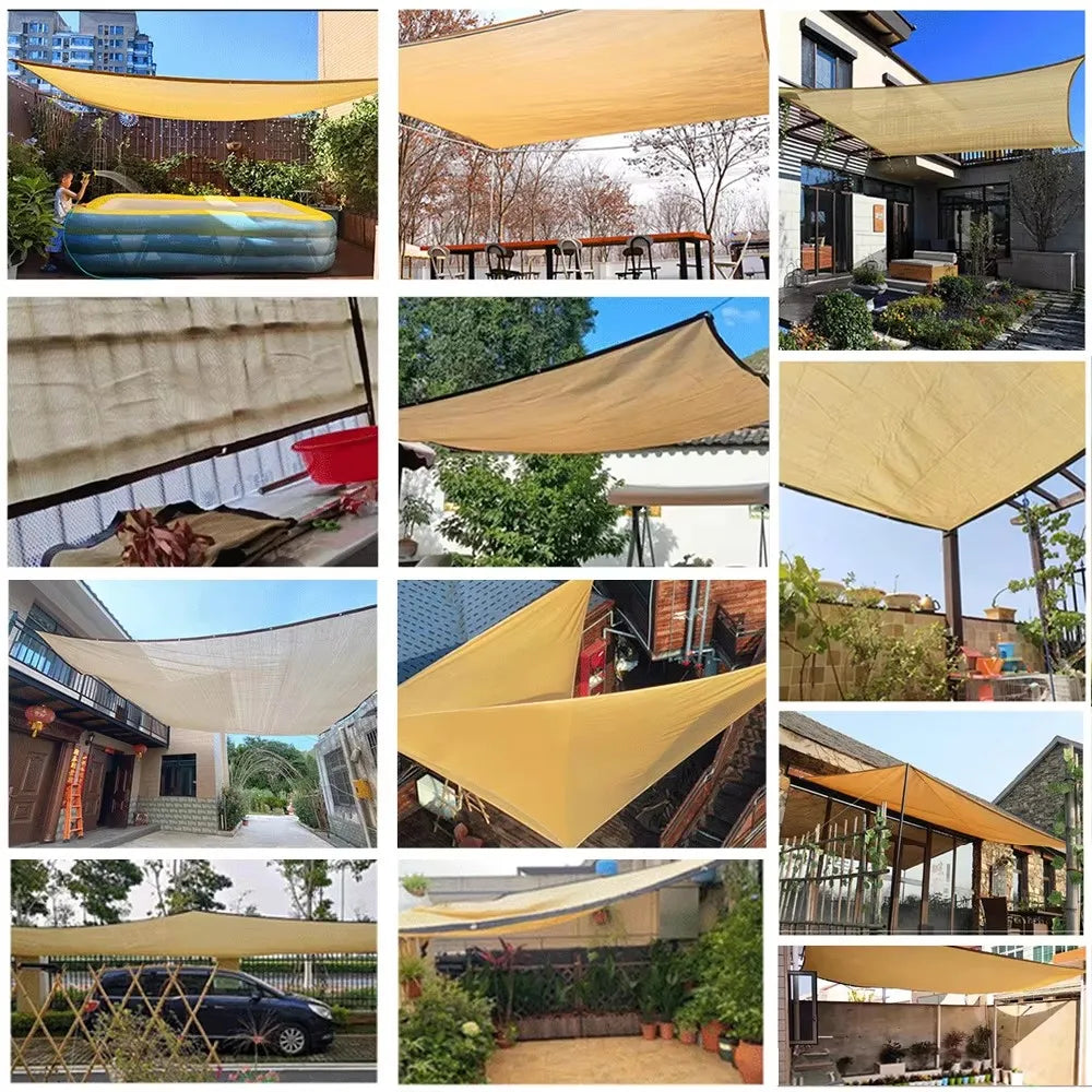 Outdoor Garden Shading Net, Terrace Awnings, Camping Shade Cover Mesh, UV Protection, HDPE Sunscreen Fabric, Shade4x5m ﻿