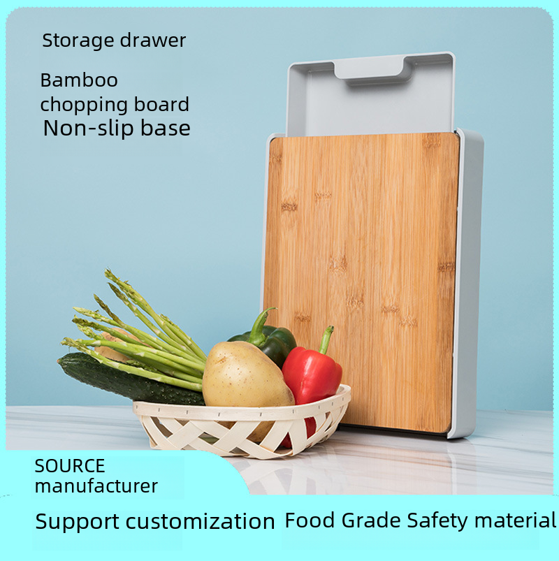 Sleek Storage Cutting Board with Drawer